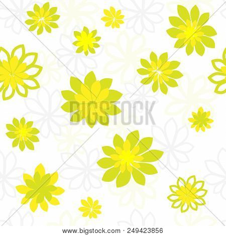 Seamless Vector Pattern With Flowers. Flower Pattern. Prints For Textiles With Flowers.