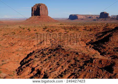 A View Of One Of The Many Unique Formations In Moument Valley.