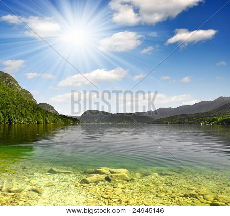 Lake Bohinj in Julian Alps - Slovenia