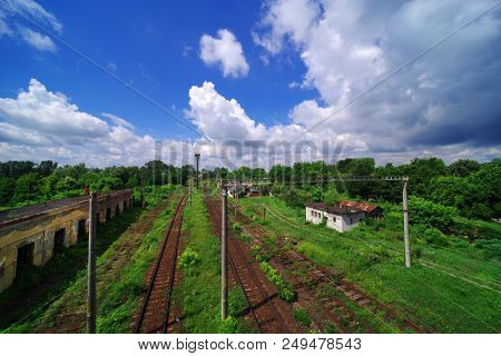 Old railway in Romania, Europe
