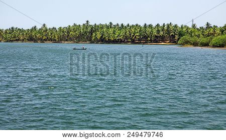 Sea Ocean And Blue Sky Background For Design.