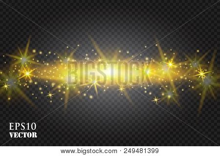 Magic Space. Abstract Universe Background. Blue Background And Shining Stars. Vector Illustration .e