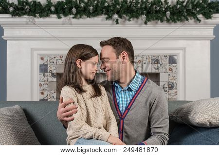 Happy Father And Daughter