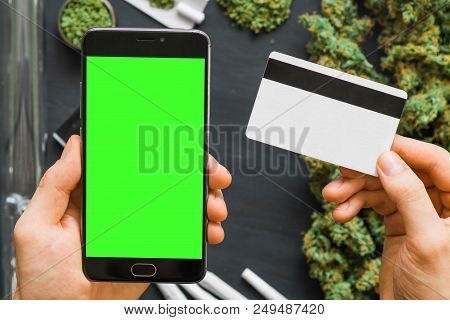 Grinder A Lot Ofx Marijuana, Fresh Buds Of Cannabis Many Weed. Copy Spase Copy-space
