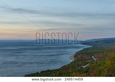 Cabot Trail Scenic View At Dawn (cabot Trail, Cape Breton, Nova Scotia, Canada)