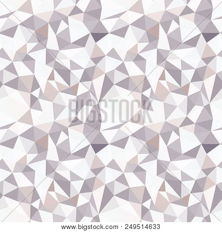Abstract Seamless Pattern Of Triangles. Mosaic From The Fragments Of Geometric Shapes. Pattern For F