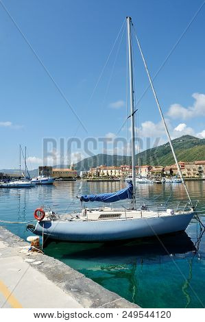 The Boat  In Port Of Acciaroli, Cilento National Park. Salerno. Southern Italy