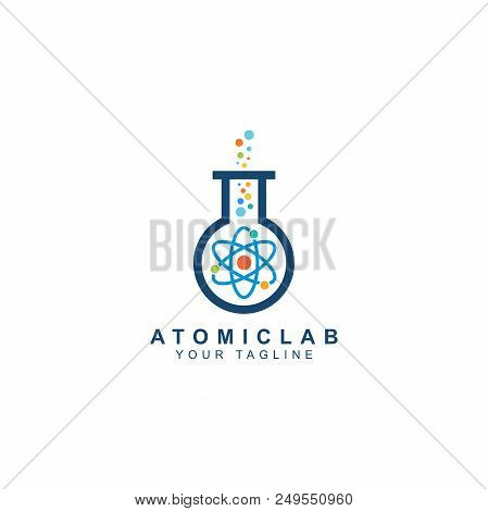 Atomic Lab Logo, Science And Research Symbol
