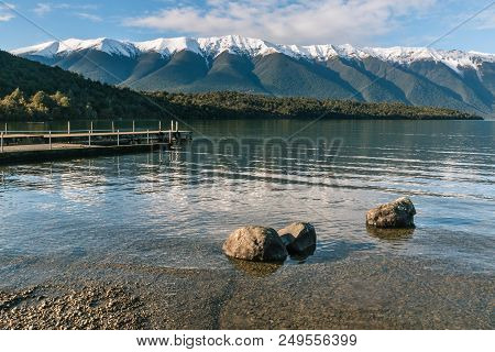 Lake Rotoiti In Winter, Nelson Lakes National Park, New Zealand