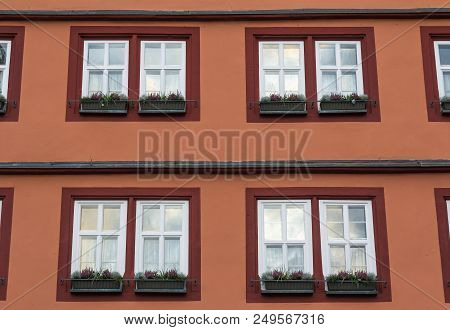 Detail Image Of Building Fasade With Windows