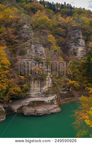To no Hetsuri Cliff river and canyon Fukushima Japan
