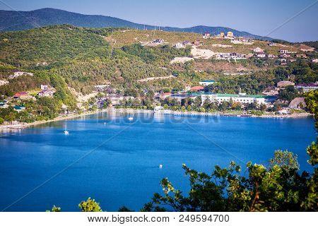 Panorama Of Lake Abrau Near Abrau-dyurso Village, Russia