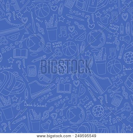 Back To School Hand Drawing Set Of Study Supplies