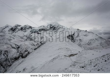 View Of The Camp On The Thorong La Pass, Nepal.