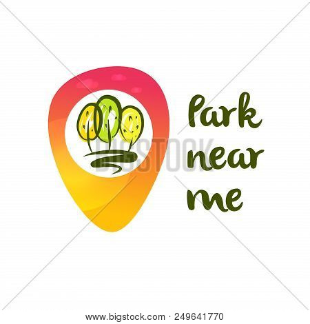 Point Map Check Vector Photo Free Trial Stock Point Map Check Location In Navigation Template Logo To Find Tree Park City