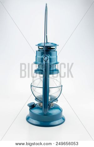 Blue Kerosene Lamp.