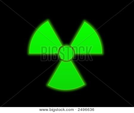 grüne radioaktiven symbol