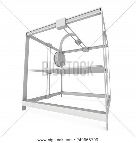3d Printer Isolated On White Render Illustration