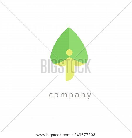 Vector Illustration, Graphic Design Editable Design. Happy People With Leafl Logo. Fitness, Sport We