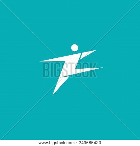 Vector Illustration, Graphic Design Editable Design. Active Person With Leafl Logo. Fitness, Sport W
