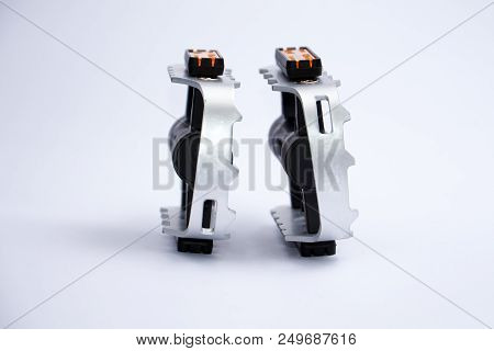 Bicycle Pedals With Reflector Isolated On White Background