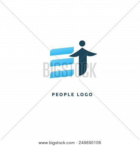 Vector Illustration, Graphic Design Editable Design. Active Person With Leafl Logo. Fitness, Sport W