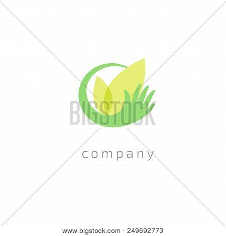 Vector Illustration, Graphic Design Editable Design. Happy People With Leafl Logo. Fitness, Sport We