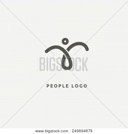Vector Illustration, Graphic Design Editable Design. Active Person With Leafl Logo. Fitness, Sport W