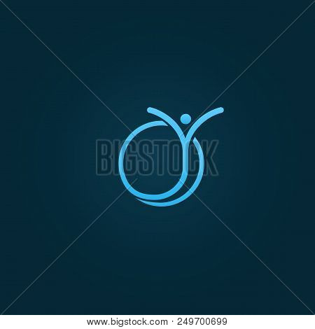 Vector Illustration, Graphic Design Editable Design. Active Person With Leafl Logo. Fitness, Sport W