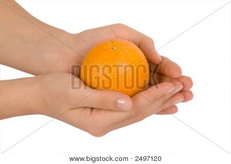 Orange holding hände