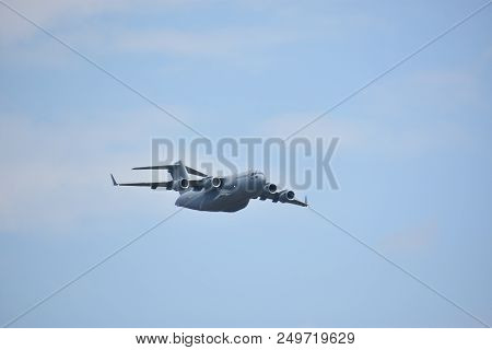 Chicopee, Ma - Jul 14: C-17 Globemaster Iii At The 2018 Great New England Airshow At Westover Air Re