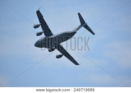 Chicopee, Ma - Jul 14: C-17 Globemaster Iii At The 2018 Great New England Airshow At Westover Air Re