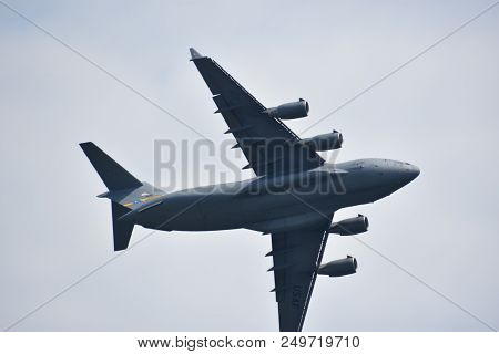 Chicopee, Ma - Jul 14: C-17 Globemaster Iii At The 2018 Great New England Airshow At Westover Air Re