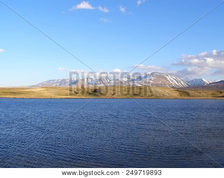 Mongolian Natural Landscapes Surrounded By Mountains And Rocks.