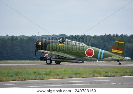 Chicopee, Ma - Jul 14: Nakajima B5n At The 2018 Great New England Airshow At Westover Air Reserve Ba