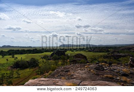 Ubirr Art Site And Lookout. Landscape Of The Kakadu National Park At Ubirr. Ubirr East Alligator Reg
