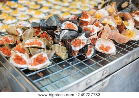 Close Up Of Thai Crispy Pancake Or Khanom Buang.