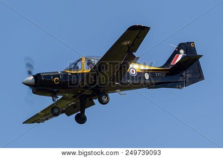Raf Fairford, Gloucestershire, Uk - July 10, 2014: Former Royal Air Force (raf) Scottish Aviation Bu