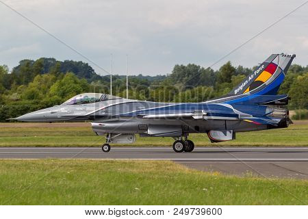 Raf Fairford, Gloucestershire, Uk - July 13, 2014: Belgian Air Component (belgian Air Force) General