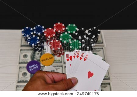 Gambling Concepts. Business People Are Gambling In The Casino. Betting Is A Gamble For Investors.