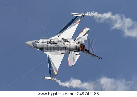 Raf Fairford, Gloucestershire, Uk - July 13, 2014: Belgian Air Component (belgian Air Force) General