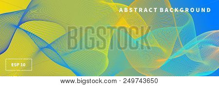 Flowing Lines, Geometric Background, Gradient Banner, Blend Lines, Template, Presentation, Abstract 