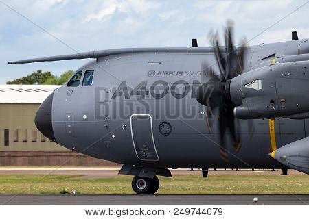 Raf Fairford, Gloucestershire, Uk - July 12, 2014: Airbus Military (airbus Defense And Space) A400m 