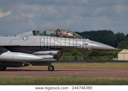 Raf Fairford, Gloucestershire, Uk - July 14, 2014: Royal Norwegian Air Force (luftforsvaret) General