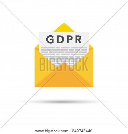 Gdpr Message. General Data Protection Regulation Vector Stock Illustration.