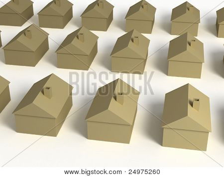 집입니다. 3d 렌더링 이미지입니다.