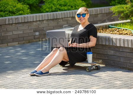 Student Girl Plus Size Passed Exams, Entered The University, Walked, Vacation, Work, Job Search. Acq