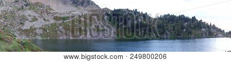 Stellune Lake. Lagorai Mountain Range In The Eastern Alps In Trentino, Italy