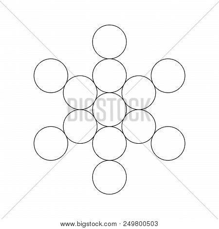 Geometrical Figure. Sacred Geometry Metatron Cube Element. Vector Illustration