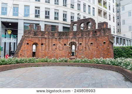 Milan, Italy - May 31, 2018: Ruins Of San Giovanni In Conca.